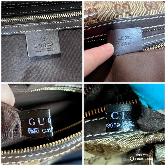 ✨Gucci✨ GG Crystal Coated Monogram Canvas Mix Top Handle Tote Satchel w Dust Bag - Picture 9 of 17